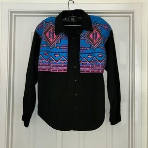 Vintage Bib Bodice Western shirt Size L